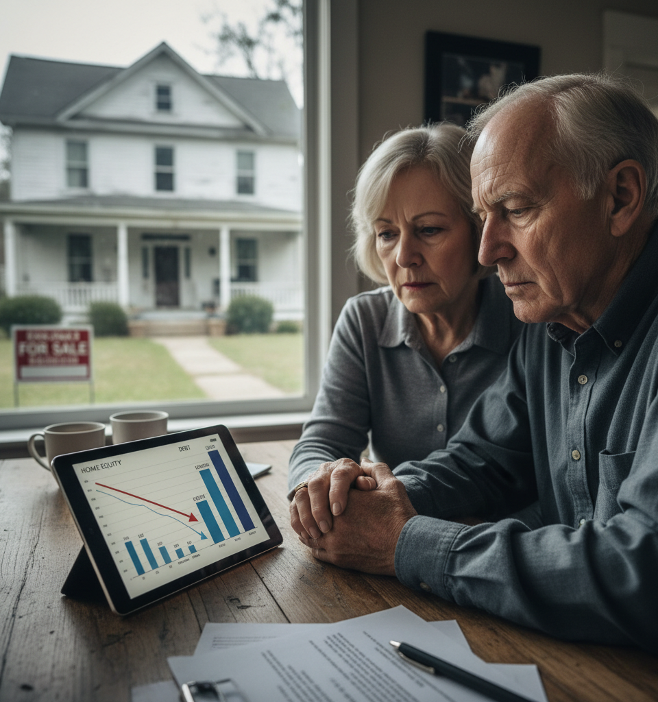 Retirees Face Mounting Risk: Over-Reliance on Home Equity Jeopardizes Financial Security — AI-generated illustration