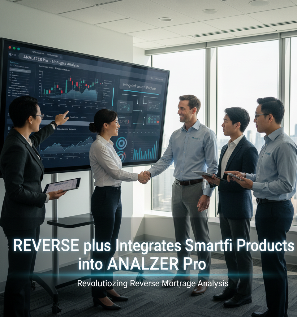 REVERSE plus Integrates Smartfi Products into ANALYZER Pro, Revolutionizing Reverse Mortgage Analysis — AI-generated illustration