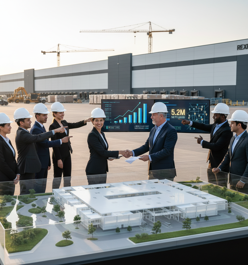 Rexford Industrial Navigates Strategic Shift with Record Leasing and New Leadership — AI-generated illustration