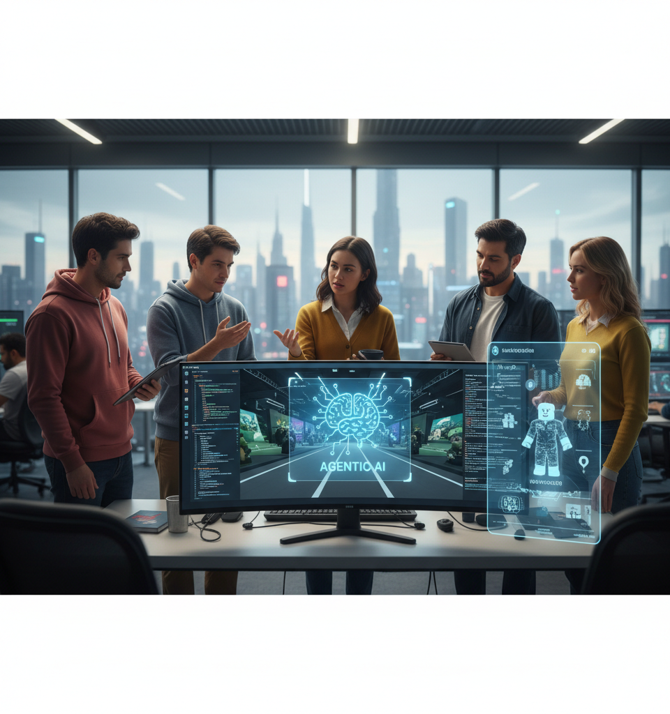Roblox AI Assistant Evolves with Agentic Capabilities, Revolutionizing Game Development — AI-generated illustration