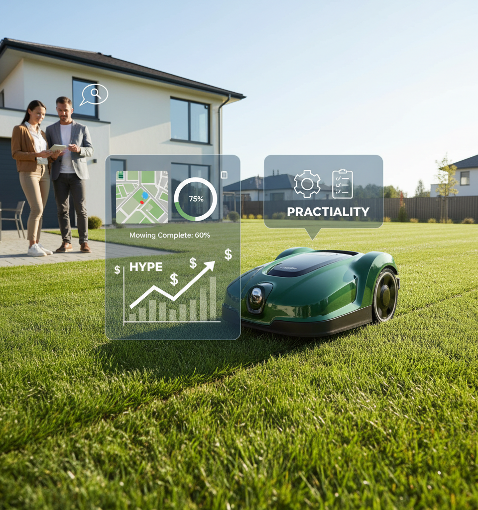 Robot Mower Market: Separating Hype from Practicality for Savvy Consumers — AI-generated illustration