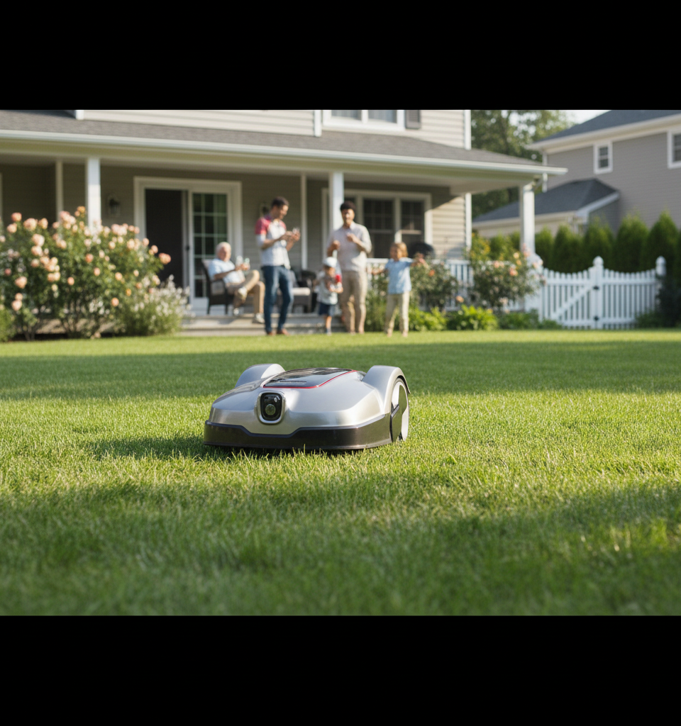 Robotic Lawn Mowers Ascend: From Niche Gadget to Mainstream Mainstay, Reshaping Home Lawn Care — AI-generated illustration