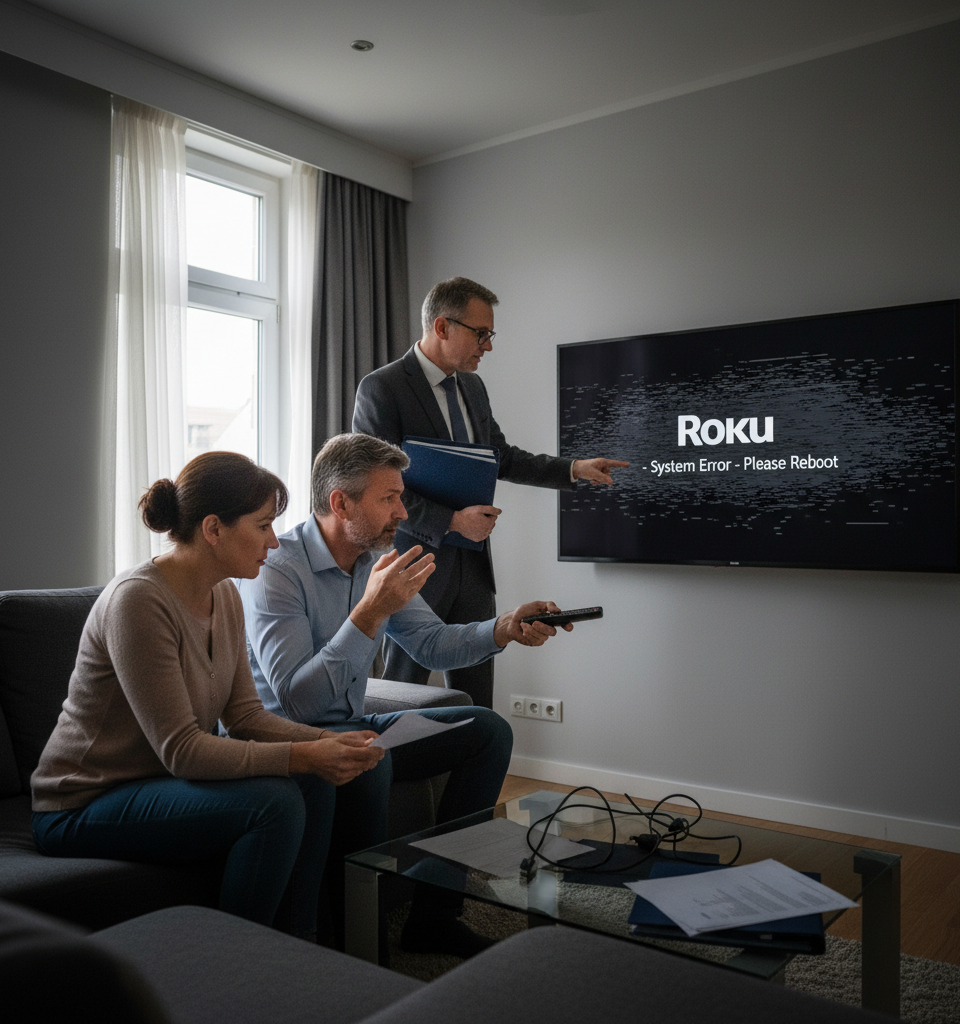 Roku Faces Class-Action Lawsuit Over Allegedly 'Bricked' Smart TVs — AI-generated illustration