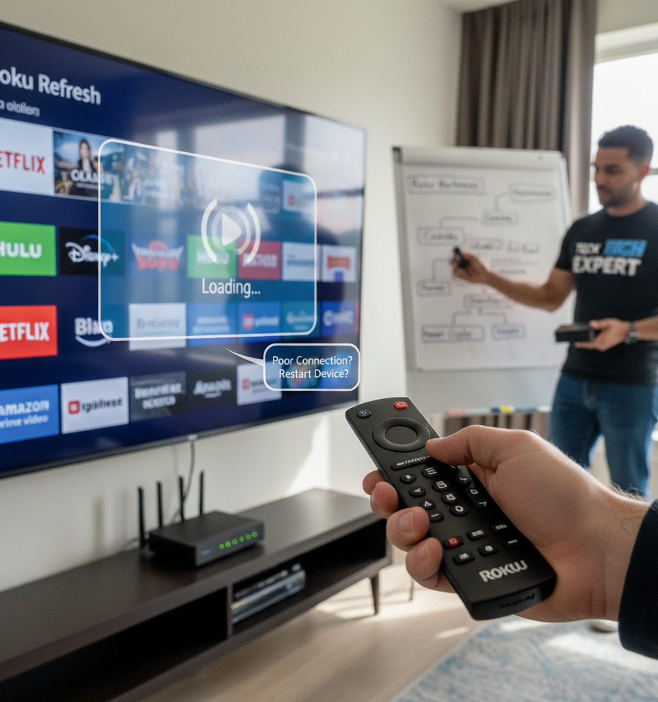 Roku Performance Woes: Expert Tips to Revive Lagging Streaming Devices Before Blaming Wi-Fi — AI-generated illustration