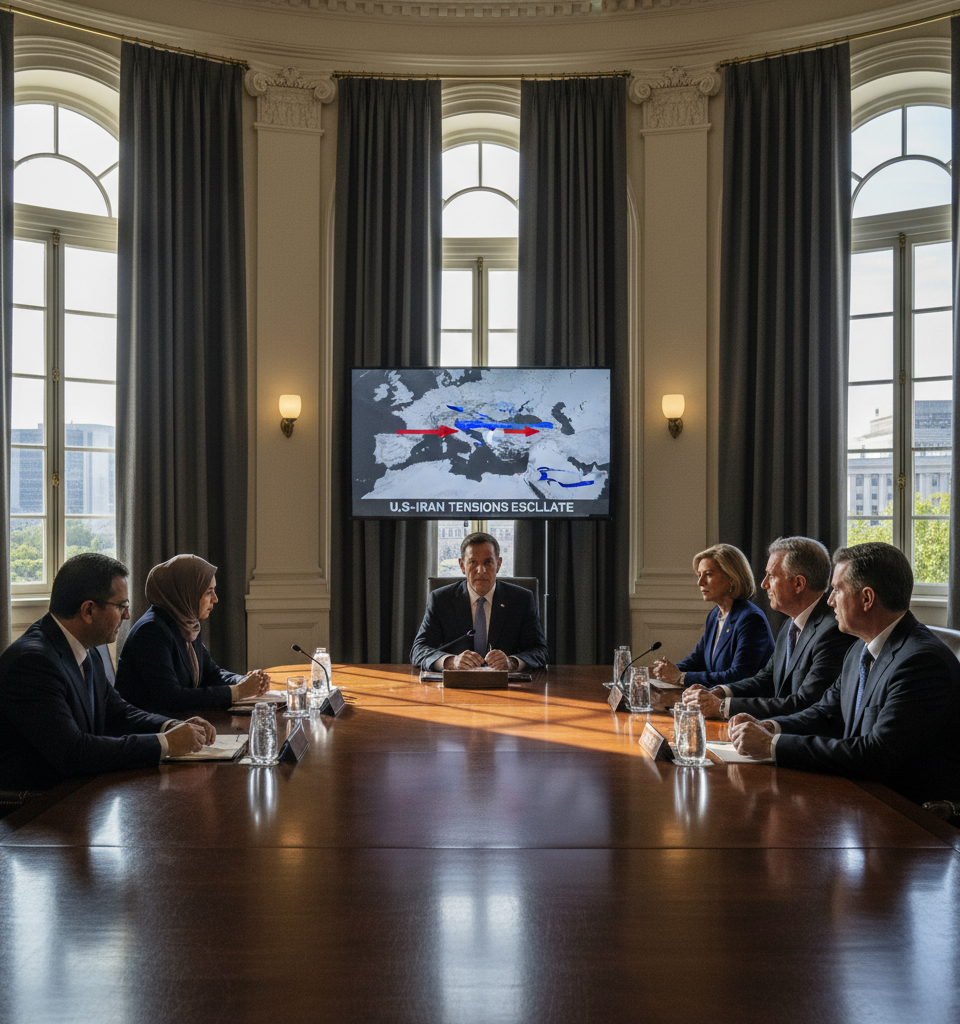 Rubio Hosts Israel and Lebanon for Rare Meeting Shadowed by U.S.-Iran War — AI-generated illustration