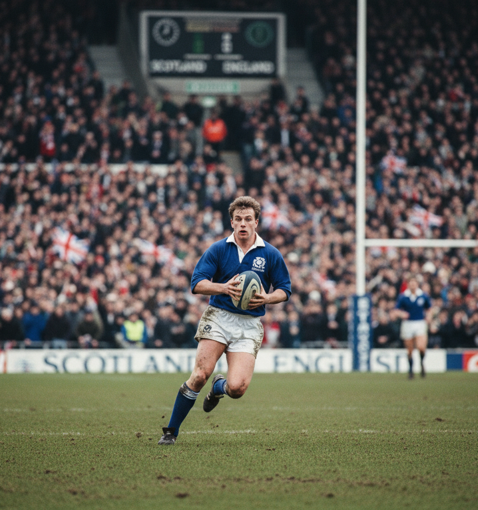 Rugby Mourns Loss of Scottish Legend Scott Hastings at 61: A Legacy Remembered — AI-generated illustration