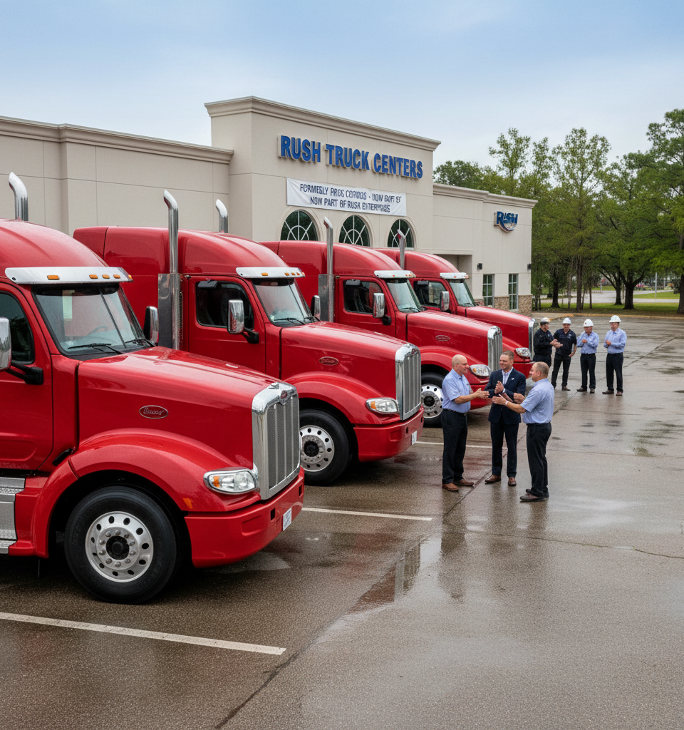 Rush Truck Centers Expands Southern Footprint with Acquisition of Five Peterbilt Dealerships in Louisiana — AI-generated illustration