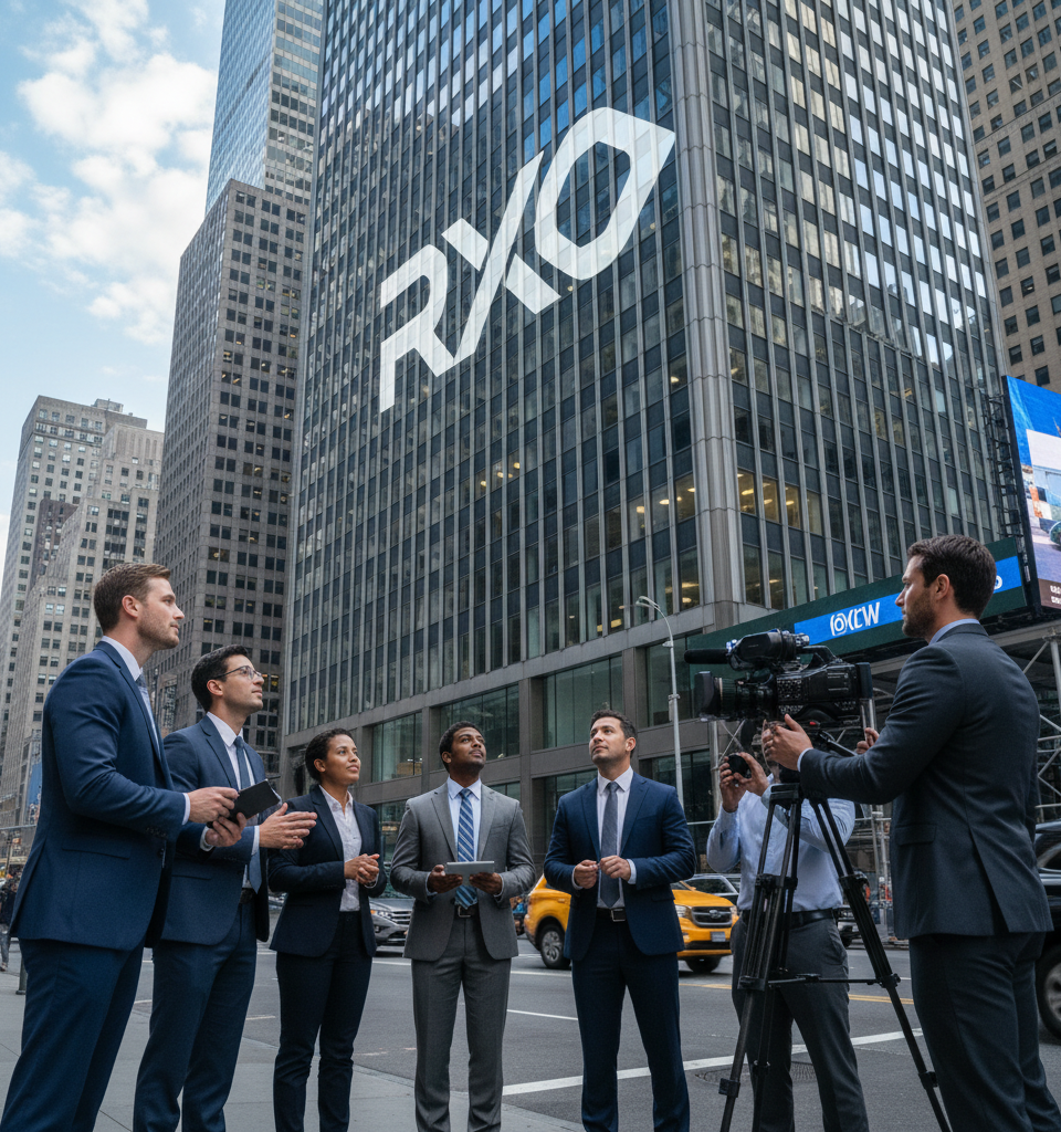 RXO's Debt Rating and Negative Outlook Hold Steady at S&P Amidst Strengthening Freight Market — AI-generated illustration