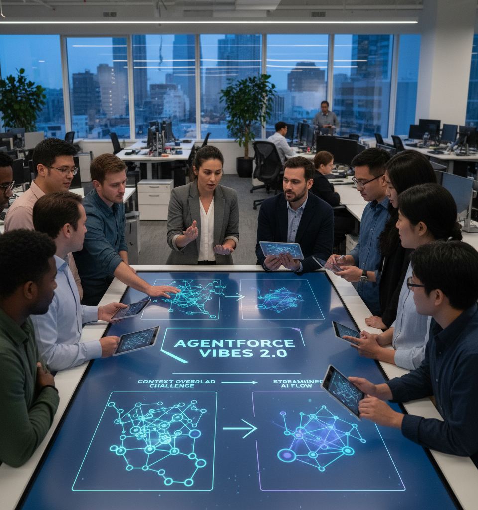 Salesforce's Agentforce Vibes 2.0 Tackles AI Agent 'Context Overload' Challenge — AI-generated illustration