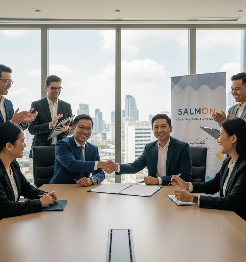 Salmon Secures $100M to Expand Digital Credit Access for Underbanked Filipinos — AI-generated illustration