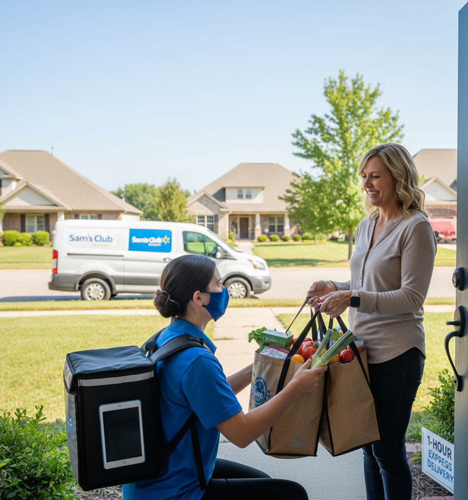Sam's Club Accelerates Delivery with Nationwide 1-Hour Express Service — AI-generated illustration