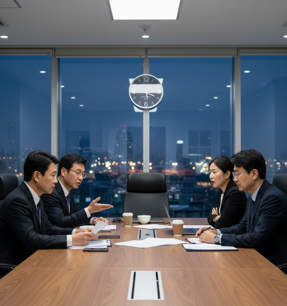 Samsung Electronics and Union in Last-Ditch Talks to Avert Strike, Global Supply Chain Disruption Looms — AI-generated illustration