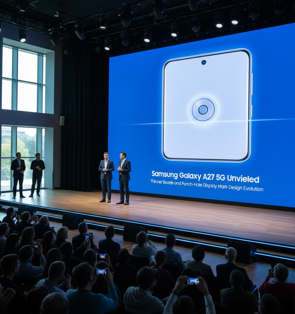 Samsung Galaxy A27 5G Unveiled: Thinner Bezels and Punch-Hole Display Mark Design Evolution — AI-generated illustration
