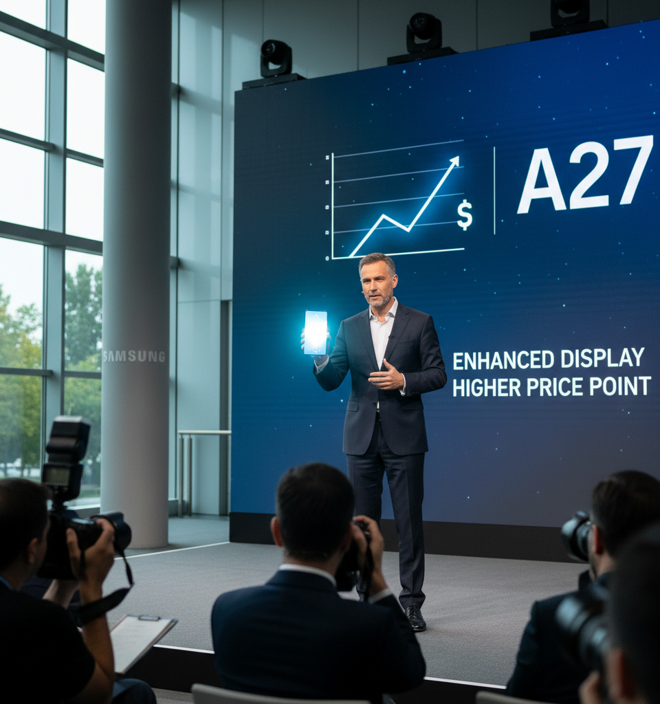 Samsung Galaxy A27 Expected with Enhanced Display, Higher Price Point — AI-generated illustration