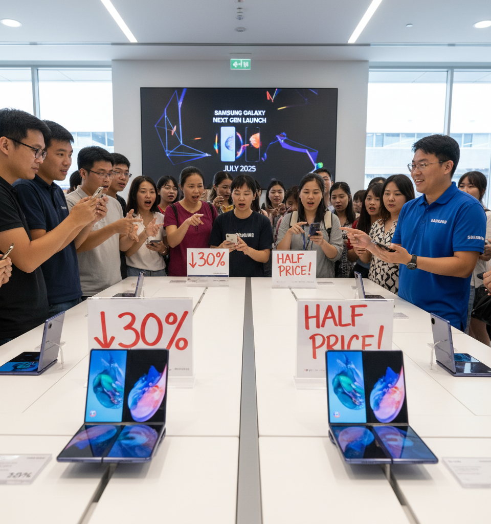 Samsung Galaxy Z Fold7 and Flip7 See Significant Price Cuts Ahead of Next-Gen Launch — AI-generated illustration