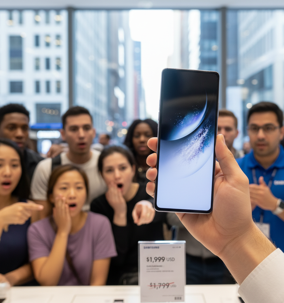 Samsung Galaxy Z Fold7 now costs more in the US — AI-generated illustration