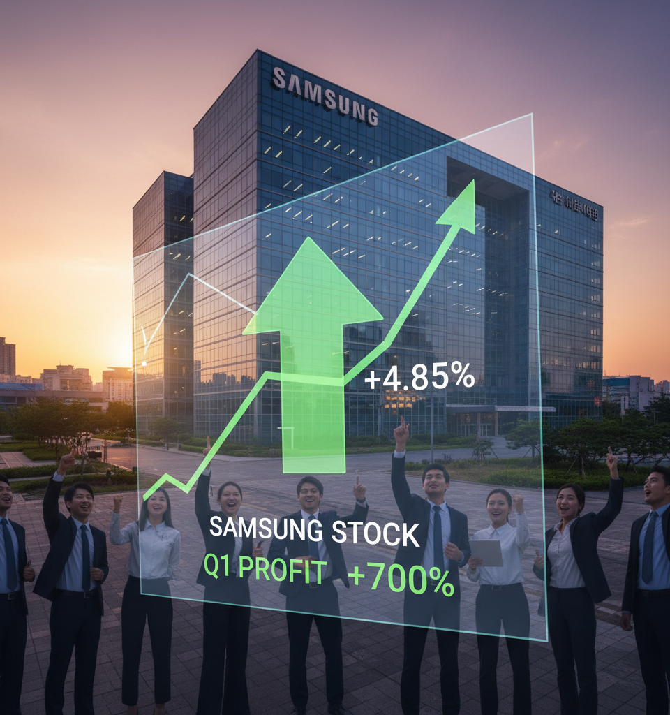Samsung Soars: Q1 Profit Jumps 8-Fold on AI Chip Demand, Stock Up Nearly 5% — AI-generated illustration