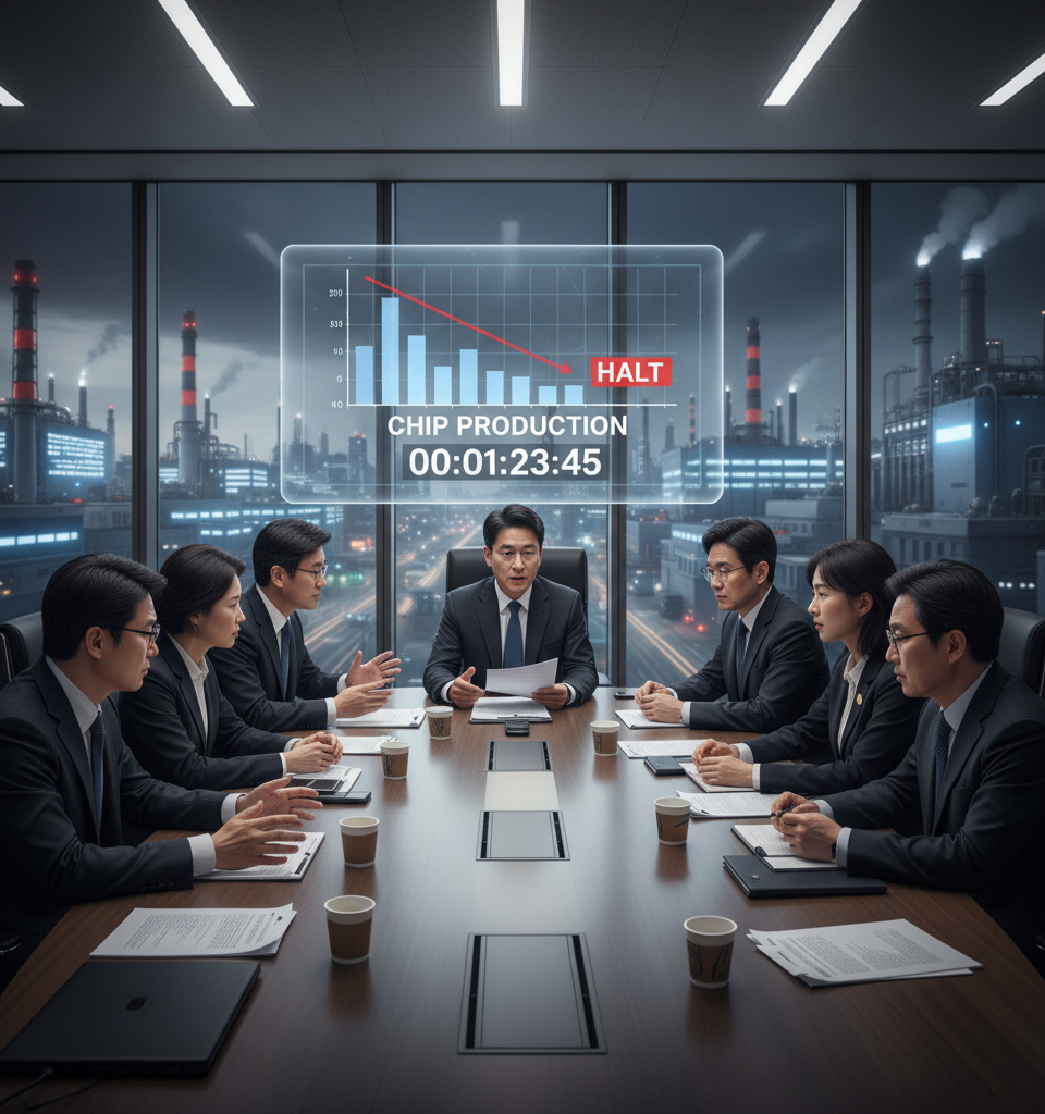 Samsung Union Talks: Last-Ditch Effort to Avert Chip Production Halt — AI-generated illustration