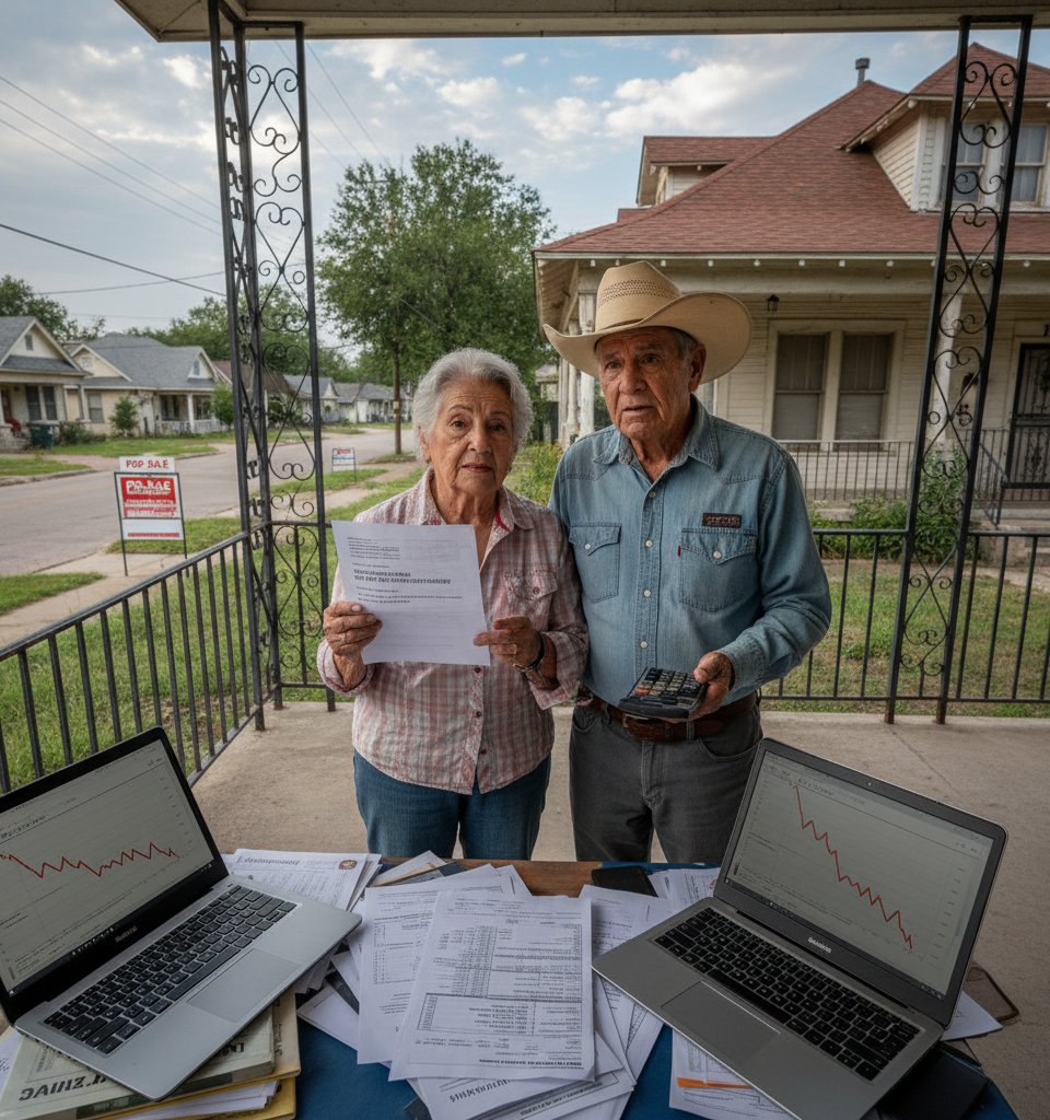San Antonio Homeowners Brace for Historic Tax Hike Amidst Plummeting Property Values — AI-generated illustration