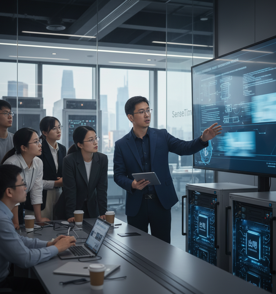 Sanctioned Chinese AI Giant SenseTime Aims at Speed with Open-Source Image Model on Domestic Chips — AI-generated illustration