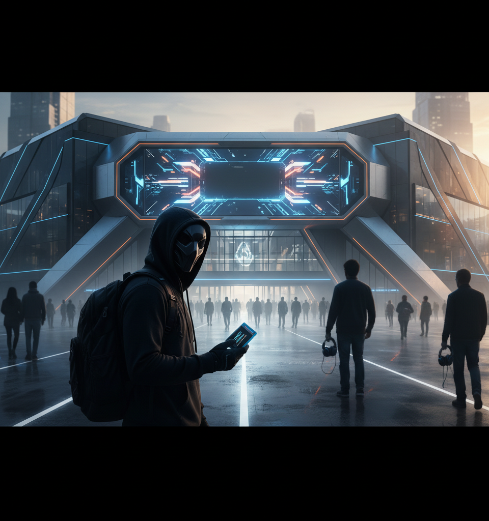 SanDisk Launches 'OP' Campaign, Masked Gamer to Challenge Esports Stars on Twitch — AI-generated illustration