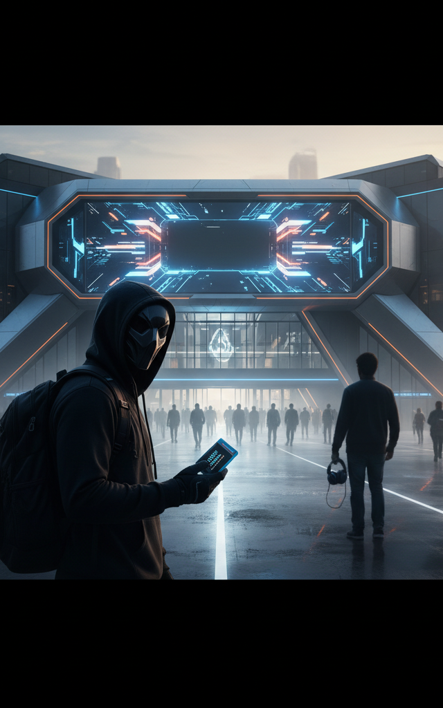 SanDisk Launches 'OP' Campaign, Masked Gamer to Challenge Esports Stars on Twitch — AI-generated illustration