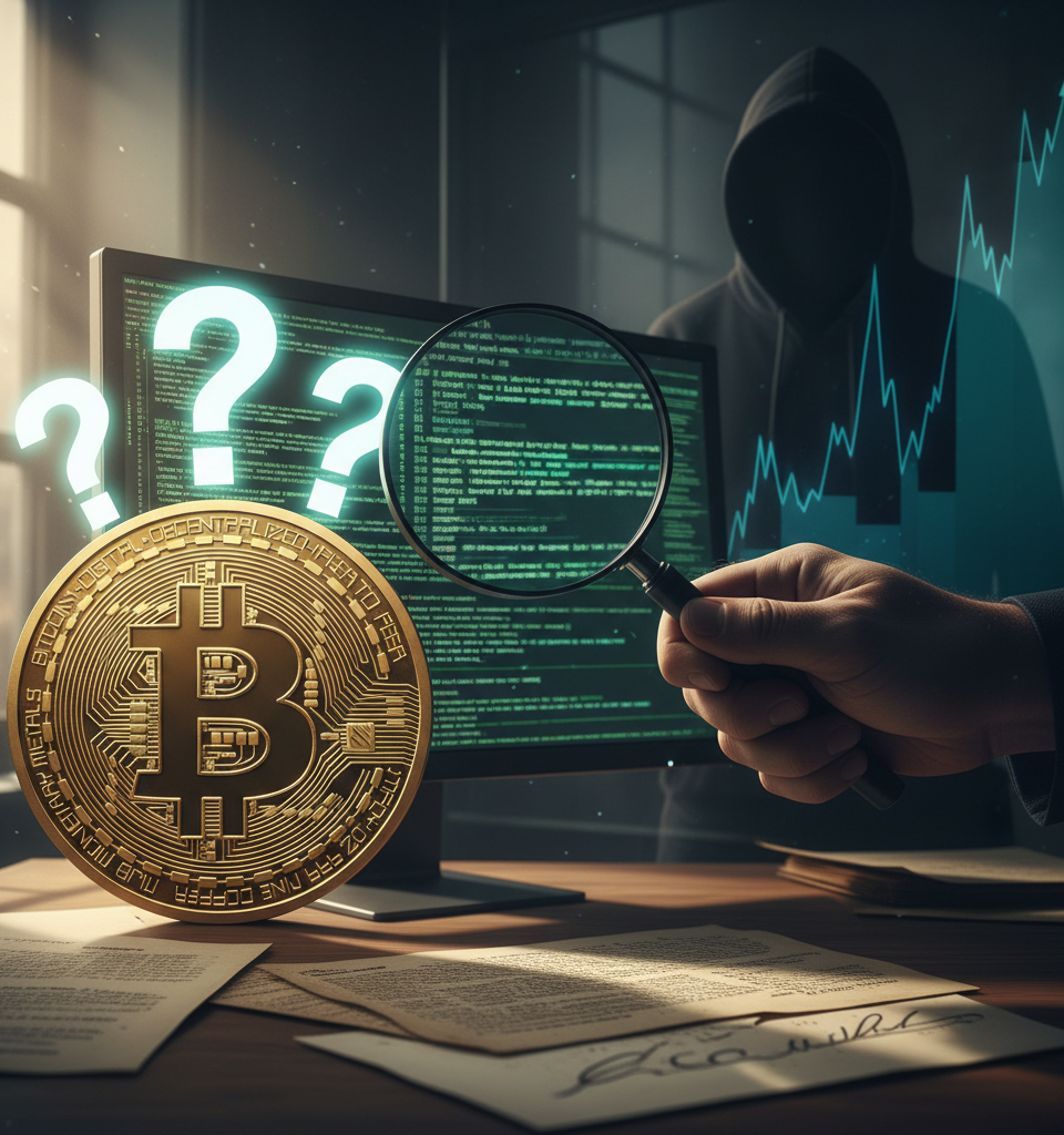 Satoshi Nakamoto Unmasked? New Probes Revive Bitcoin Creator Mystery — AI-generated illustration