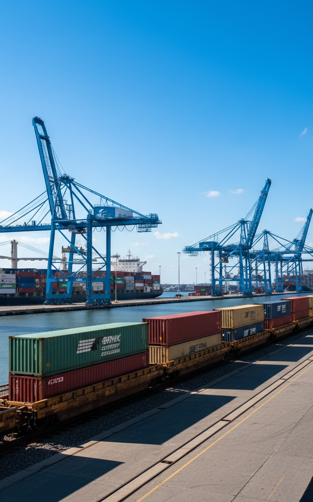 SC Ports and Norfolk Southern Expand Southeast Intermodal Reach to Huntsville — AI-generated illustration