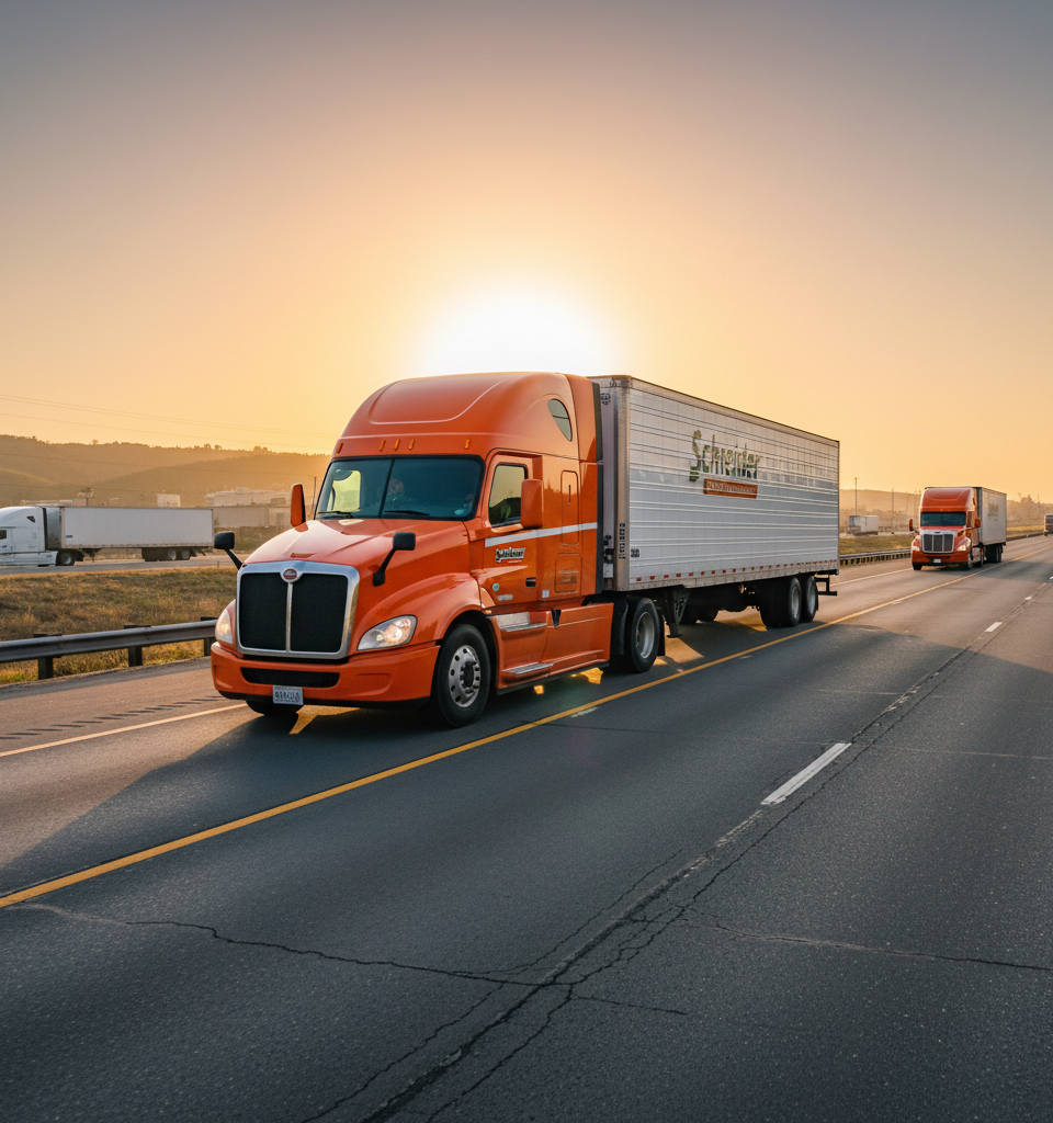 Schneider National Eyes Strong Rate Rebound Amid Toughest Bid Season Since 2021 — AI-generated illustration