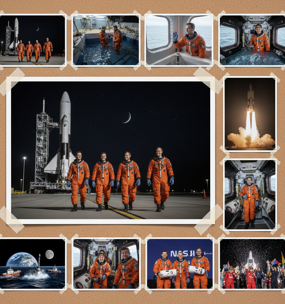 See Photos From All 10 Days of NASA’s Artemis II Moon Mission — AI-generated illustration