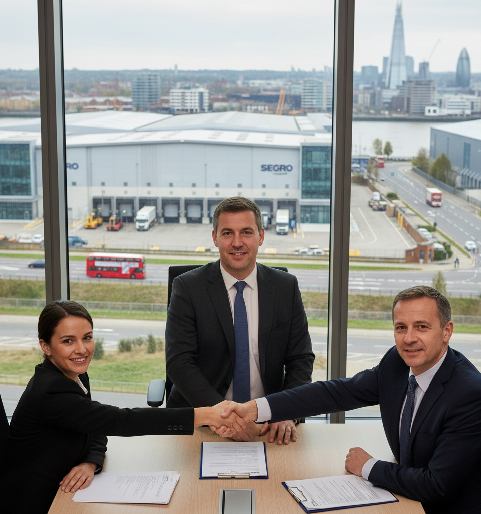 Segro and PSP Group Eye £3 Billion Joint Venture for Logistics and Industrial Assets — AI-generated illustration
