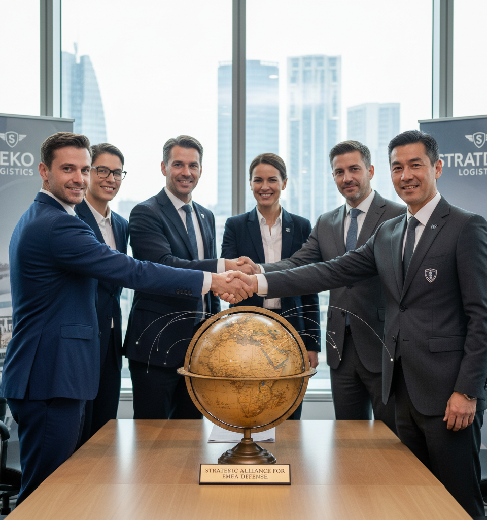 Seko Logistics Forges Strategic Alliance with StratDef to Expand EMEA Defense Footprint — AI-generated illustration