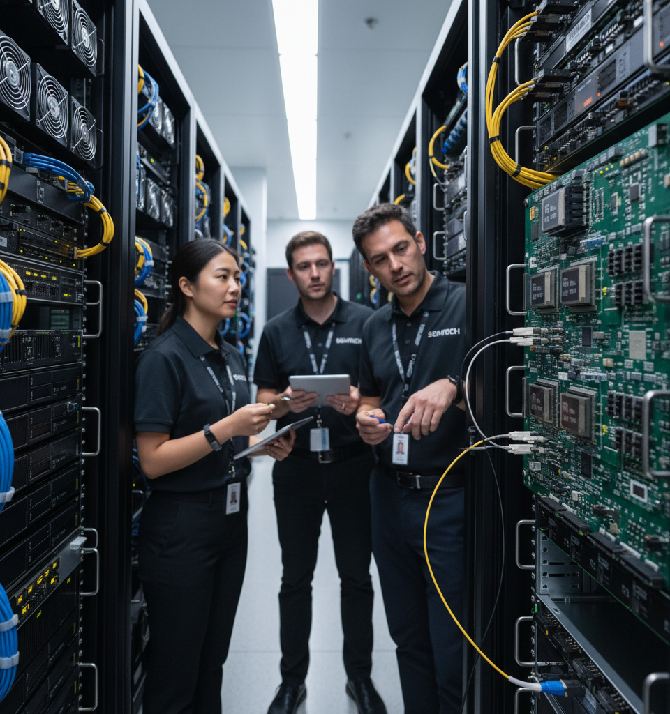 Semtech's 224G Optical Chips Poise Company for Enhanced Role in AI Data Center Interconnects — AI-generated illustration