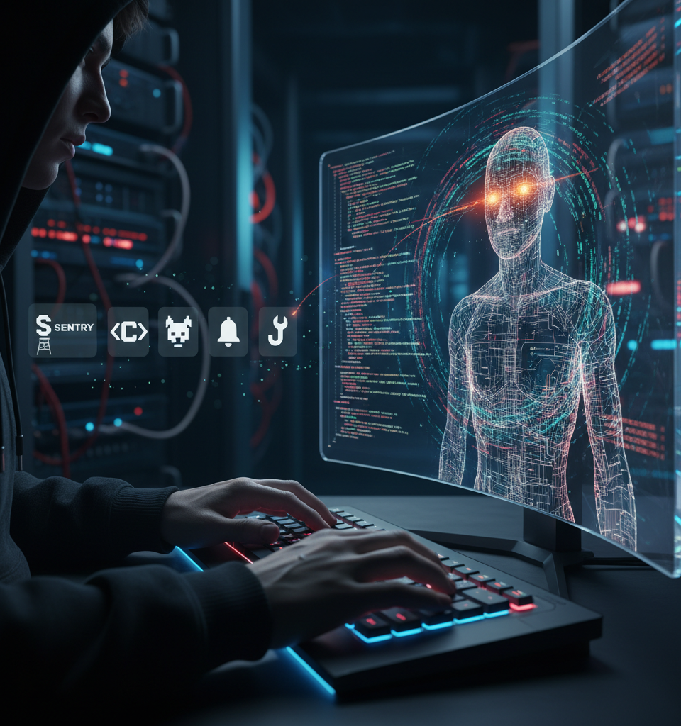 Sentry Exploit Puts AI Agents, Critical Dev Tools at Risk in 'Agentjacking' Threat — AI-generated illustration