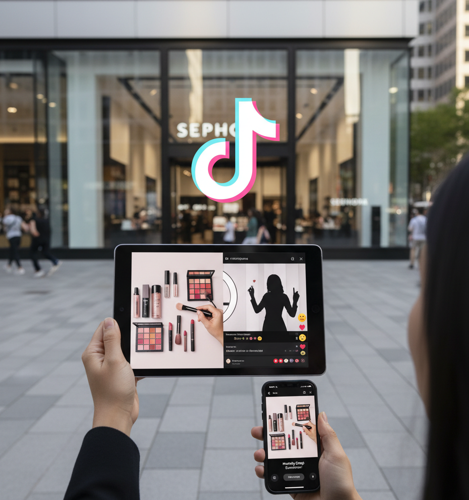 Sephora to Pilot TikTok Shop Integration with Exclusive Monthly Drops — AI-generated illustration