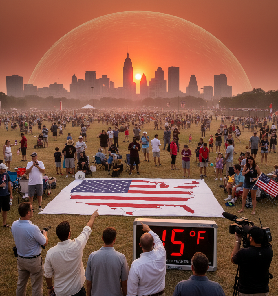 Severe 'Heat Dome' Poised to Bring Dangerous Temperatures Across US For July 4 Weekend — AI-generated illustration