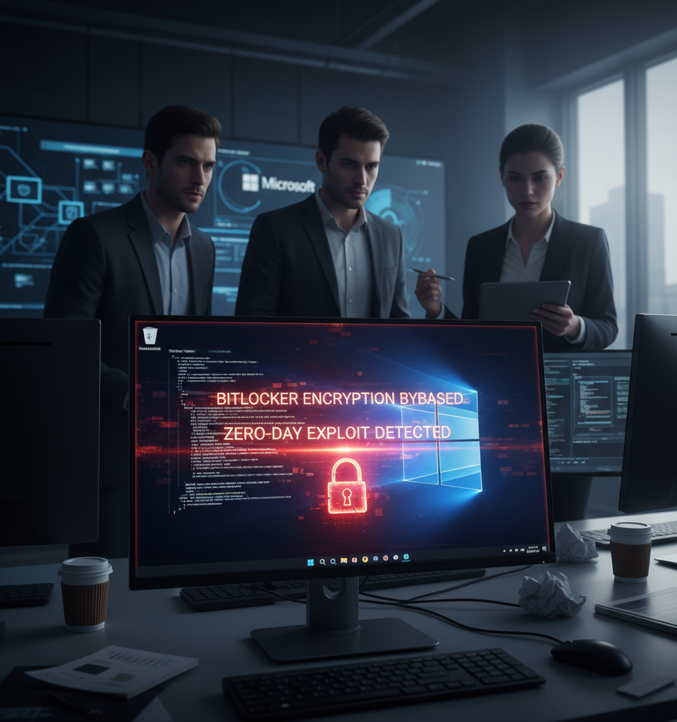 Severe Windows 11 BitLocker Flaw Exposed: Zero-Day Exploit Bypasses Encryption Protection — AI-generated illustration
