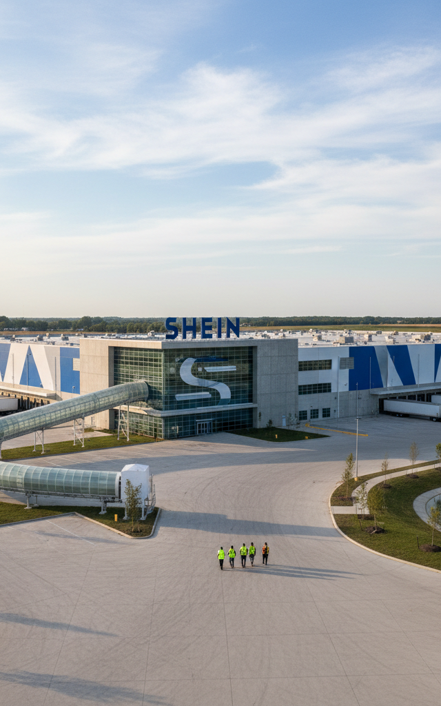 Shein's New Indiana Automated Distribution Center Set to Enhance North American Logistics — AI-generated illustration