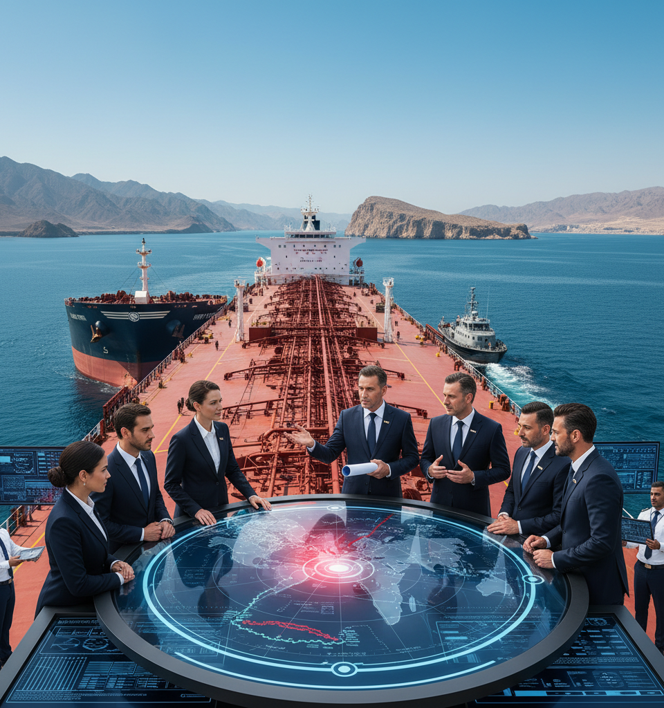 Shipowners Demand Clarity on Hormuz Reopening Protocols — AI-generated illustration