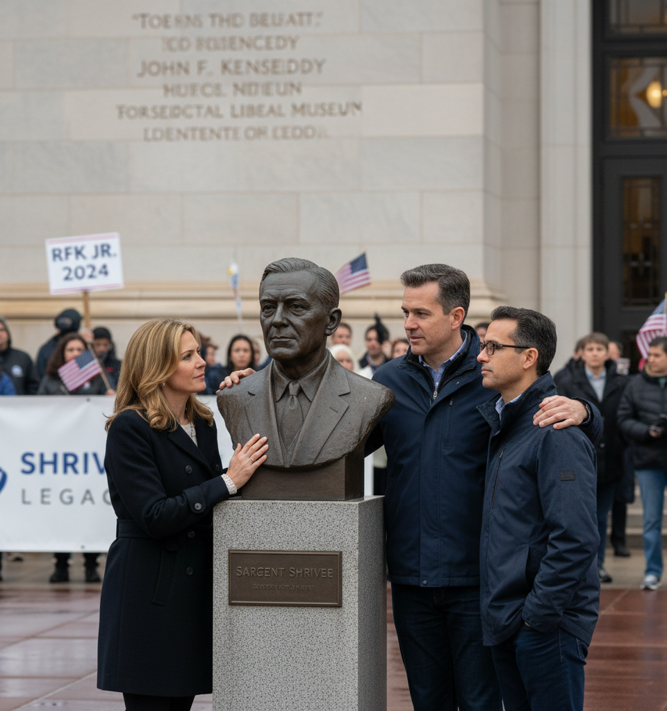 Shriver Siblings Lean on Father's Legacy Amidst RFK Jr. Political Divide — AI-generated illustration