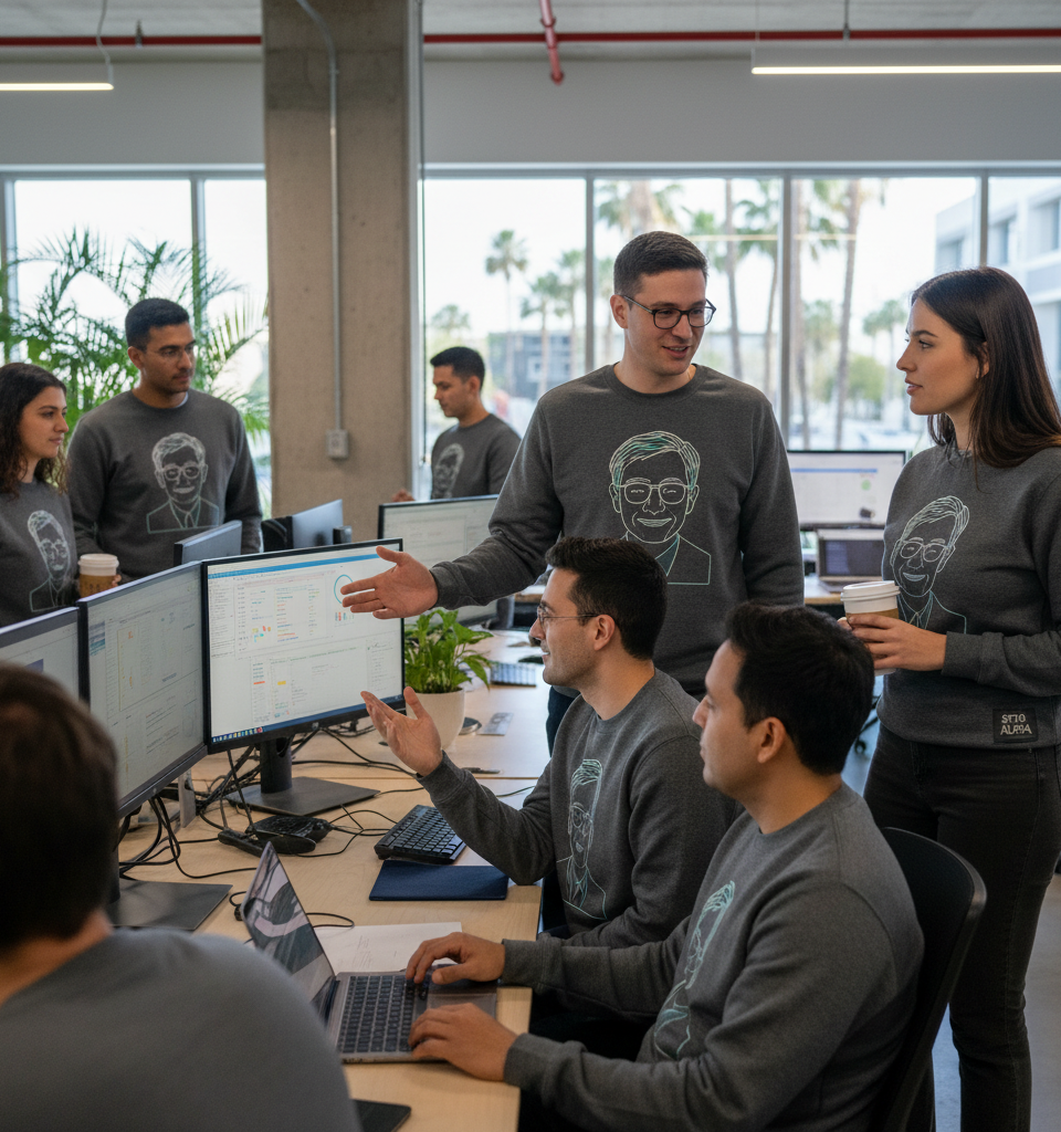 Silicon Valley's New Power Play: The $178 CEO-Adorned Sweater as a Status Symbol — AI-generated illustration