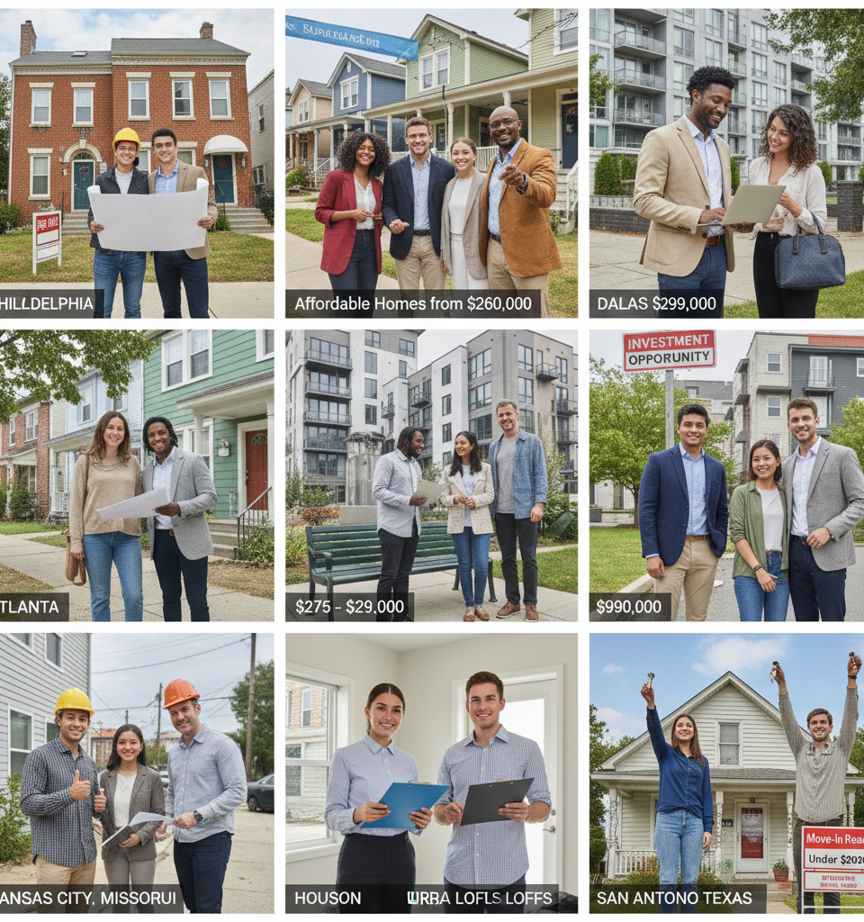 Six Major Metro Markets Offer Entry for Real Estate Investors Under $300K — AI-generated illustration