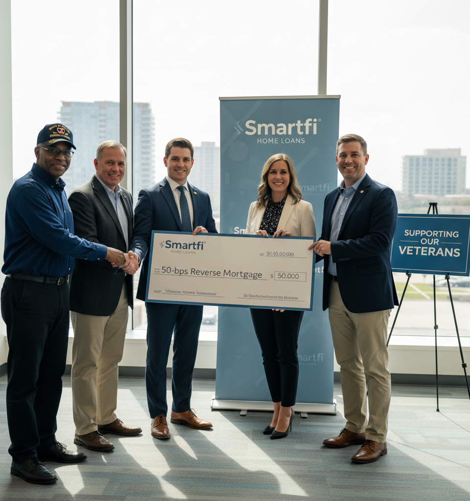 Smartfi Home Loans Introduces 50-bps Reverse Mortgage Discount for Veterans — AI-generated illustration