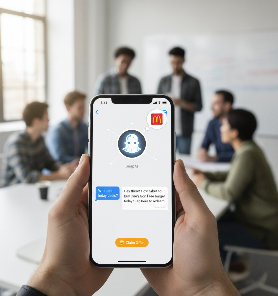 Snapchat Launches AI-Powered Conversational Advertising, Reshaping Brand Engagement — AI-generated illustration
