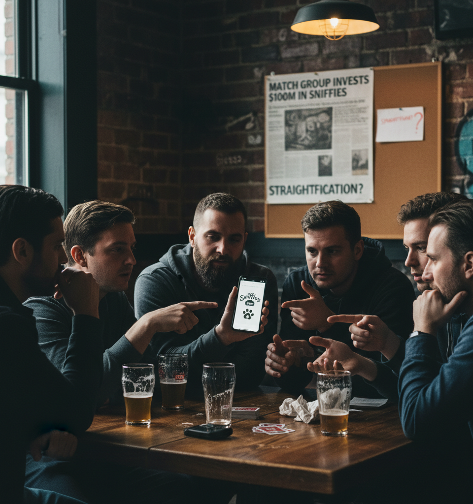 Sniffies Users Fret Over 'Straightification' Post-$100M Match Group Investment — AI-generated illustration