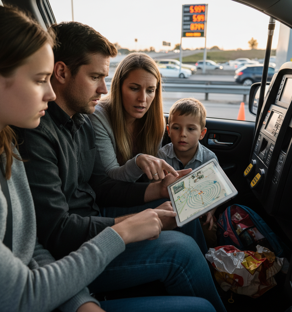Soaring Gas Prices Reshape US Housing Market, Forcing Commuters to Rethink Location — AI-generated illustration