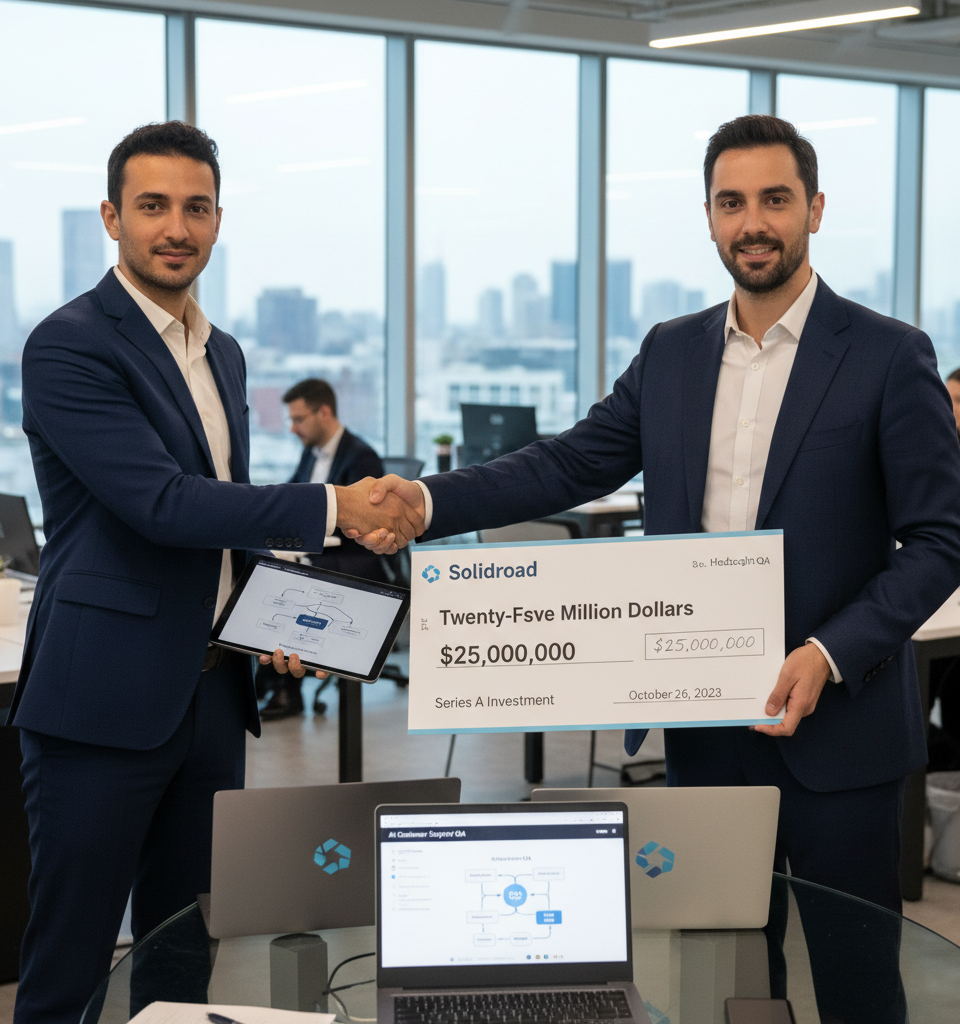 Solidroad Secures $25M Series A to Revolutionize Customer Support QA with AI — AI-generated illustration