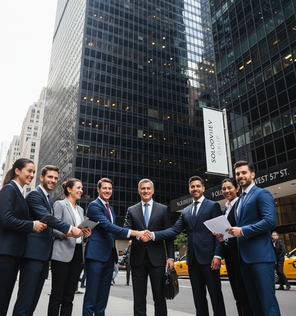 Soloviev Group Secures $1.8B CMBS Refinance for 9 West 57th Street, Marking NYC's Largest This Year — AI-generated illustration
