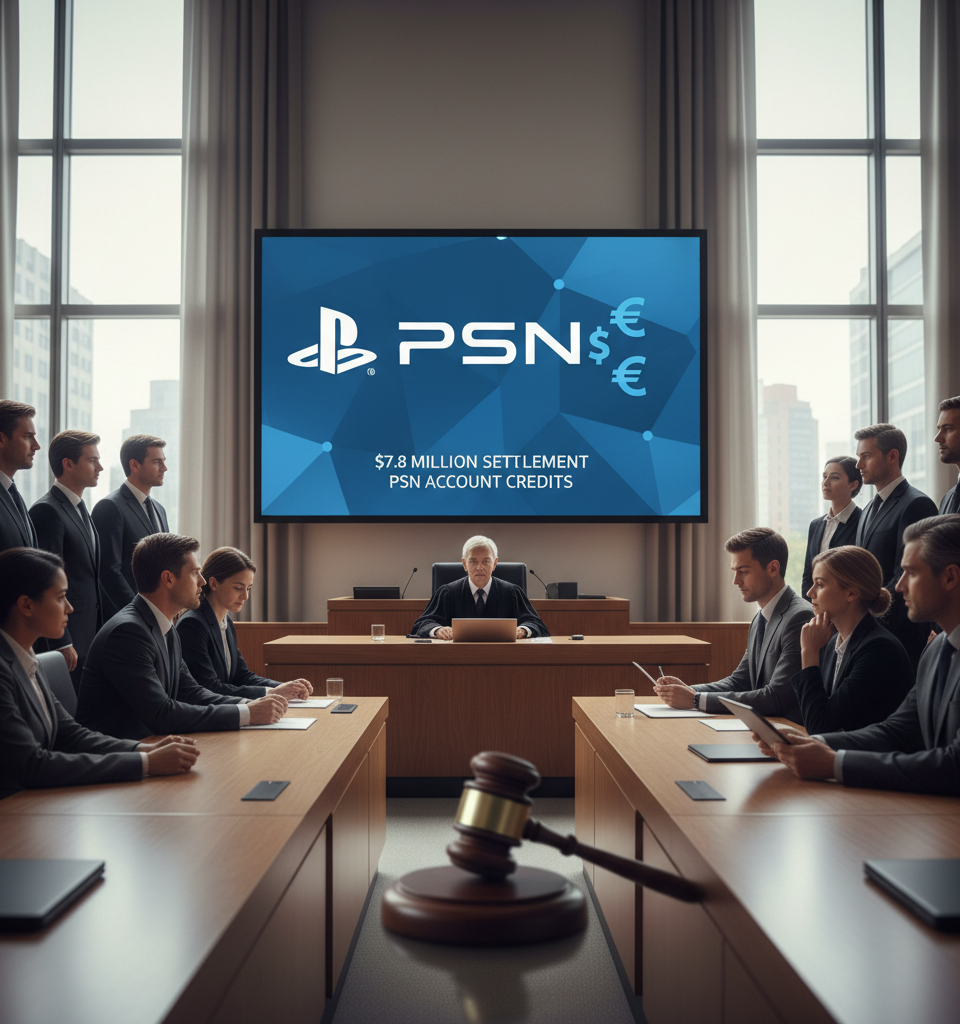 Sony to Settle PlayStation Store Class Action for $7.8M, Crediting PSN Accounts — AI-generated illustration