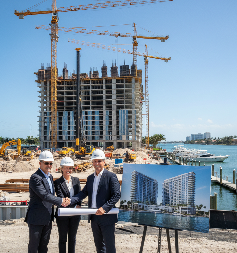 South Florida Real Estate Fuels: Developers Secure $360M for Luxury Waterfront Project — AI-generated illustration